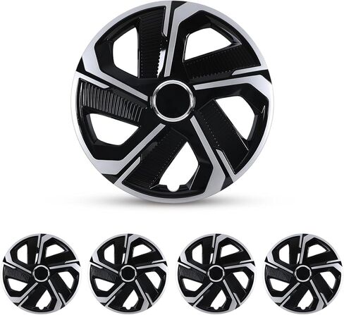 14 Inch Hubcaps Set of 4 Matte Black Wheels Rims Covers PP Material Universal Hubcaps Snap On Steel Wheel Tire Cover Automotive Replacement Accessories for Most Cars Truck SUV(14-Inch, 4-Packs) in Saudi Arabia