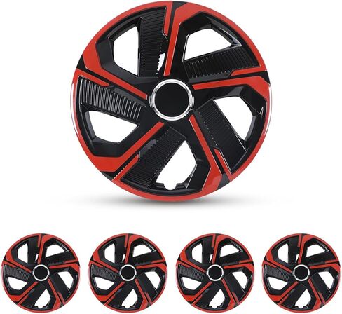 14 Inch Hubcaps Set of 4 Matte Black Wheels Rims Covers PP Material Universal Hubcaps Snap On Steel Wheel Tire Cover Automotive Replacement Accessories for Most Cars Truck SUV(14-Inch, 4-Packs) in Saudi Arabia