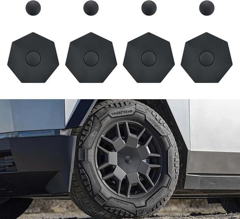 أغطية مركز محور العجلة متوافقة مع ملحقات Tesla Cybertruck، أغطية عجلات Cybertruck ذات تغطية كاملة، أغطية عجلات ABS Hubcaps، متوافقة فقط مع جميع إطارات التضاريس in Saudi Arabia