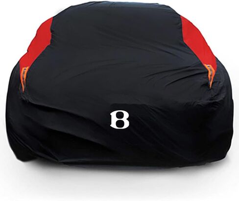 Water Car Cover Special for Bentley Continental Flying Spur/Continental Flying Spur Speed 2005-2013, Sun Wind Resistant Breathable Custom Oxford Fabric Car Cover,BlackRed-Pattern B in Kuwait