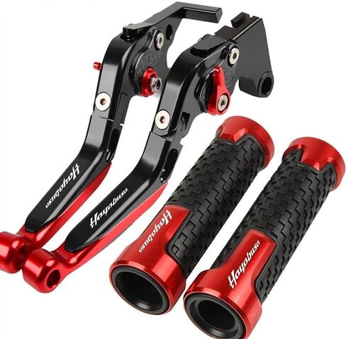 DOUKI لسوزوكي GSXR1300 Hayabusa 2008-2016 دراجة نارية قابلة للطي عتلات فرامل مقابض قابلة للتعديل ملحقات CNC مع شعار GSX 1300R رافعة (اللون: 5) in Kuwait