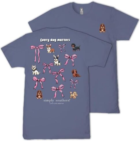Simply Southern Every Dog Matters - Pink Bows - Youth T-Shirt in Saudi Arabia