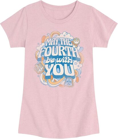 STAR WARS - May The Fourth Be with You - Youth Girls Fitted Short Sleeve T-Shirt in Saudi Arabia