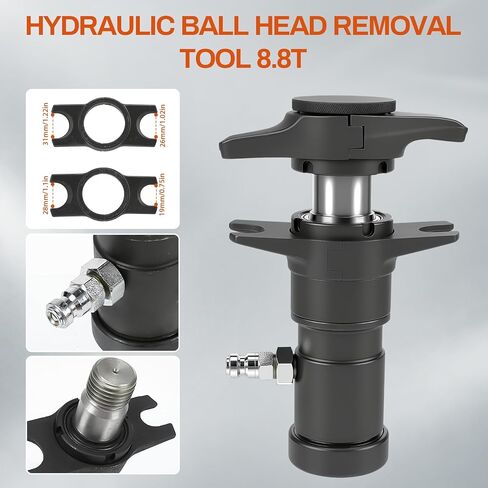 Universal Hydraulic Ball Head Removal Tool 19-28 mm, 25-30 mm, 30-36mm Variable Hydraulic Ball Head disassembly Tool & 10,000 PSI Air Hydraulic Pump, NPT 3/8" Oil Outlet, 1/4" Inlet, Foot Actuated in Saudi Arabia