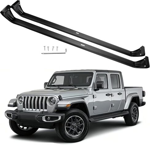 2 PCS Roof Rack Cross Bars Compatible with 2020-2024 Gladiator, 2007-2024 Wrangler, 260LBS Capacity, Heavy Duty Aluminum Cross Bar for Canoe Kayak Bicycle Skis in Saudi Arabia