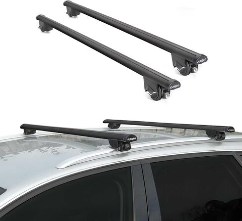 OMAC Roof Rack Cross Bars for BMW X3 F25 2011-2017 Lockable 165Lbs Aluminium Black 2Pcs fits Flush Rails Cargo Carriers Kayak Canoe Bike Snowboard in Saudi Arabia