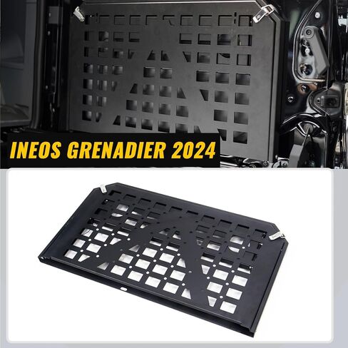 رف رف البضائع القابل للطي لطاولة الباب الخلفي متوافق مع Ineos Grenadier 2020 2021 2022 2023 2024، حامل أمتعة تخزين خلفي من سبائك الألومنيوم بطبقتين ومكتب للتخييم في الهواء الطلق in Saudi Arabia