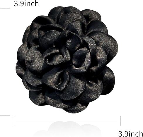 أنيقة كبيرة زهرة الورد دبابيس التلبيب دبابيس اليدوية لذيذ الساتان النسيج دبابيس كبيرة زهرة الكاميليا بروش دبوس للنساء الزفاف جزء فستان الرقص دعوى الملابس والاكسسوارات والمجوهرات (Prople) in Kuwait