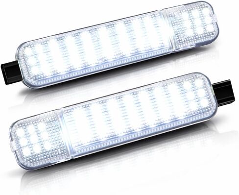 FUSCH LED ضوء الباب الداخلي متوافق مع Chevy Suburban Silverado GMC Yukon Hummer H2 Escalade Replace # 15021518، 15021517 (4 قطع أبيض وأحمر) in Saudi Arabia