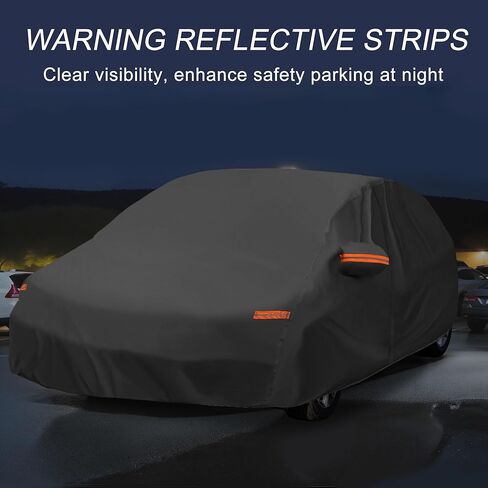 X AUTOHAUX Car Cover Outdoor Waterproof Sun Rain Snow Hail Protection with Left Side Door Zipper 210D-PU for Subaru Legacy Wagon in Saudi Arabia