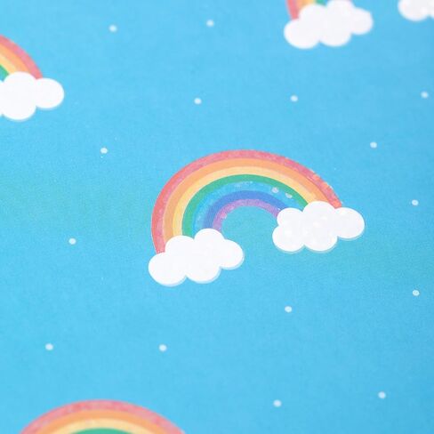 Graphique Rainbows Petite Journal - Pocket Journal with 200 Custom Interior Pages, Stylish Blue Cover with Rainbows and Polka Dots and Spiral Bound Top, 3.5" x 5.5" in Saudi Arabia