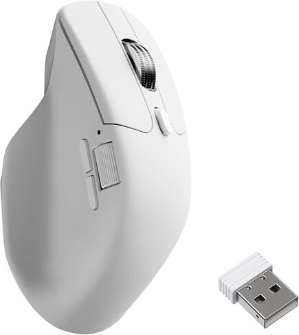 Keychron M6 Wireless All Silent Gaming Optical Mouse, 8000Hz Tri-Mode 2.4 GHz/Bluetooth 5.3/Wired, PixArt 3950 Sensor, 30000 DPI, Magnetic Metal Scroll Wheel for Windows PC/Mac - Black in Saudi Arabia