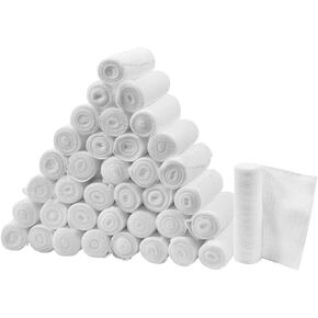 Gauze Rolls -Gauze 3 inch- Gauze Wrap - Indiviually Wrapped- Wound Care Light Compression -36 Rolled Gauze