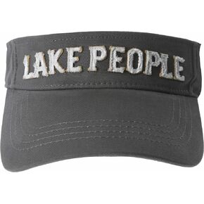 Pavilion Gift Company Lake People-Dark Gray Adjustable Visor Hat, One Size