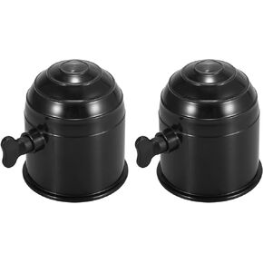 X AUTOHAUX 2pcs Universal Trailer Hitch Ball Cover with Knob Waterproof Dustproof 50mm ID Black for Car Truck RV Boat