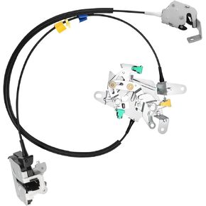 Rear Door Lock Latch & Cable Left Driver Side for 1999 2000 2001 2002 2003 2004 2005 2006 2007 Ford F250 F350 F450 F550 Super Duty Upper and Lower Latches Assembly Replace 6C3Z-28264A01-A