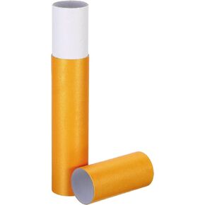 PATIKIL 2 Inch x 13 Inch Poster Tube, 1Pcs Photo Storage Tube Portable Shipping Mailing Tubes Calligraphy Painting Tubes Round Carrying Case for Storing Paper Art Map Documents, Yellow