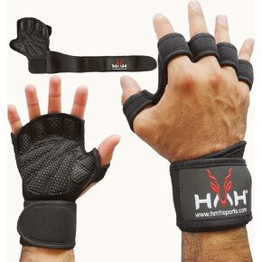 Workout Gloves Weight Lifting Gym Gloves for Men Women Wrist Support Padded Adjustable & Ventilated Grip Palm Protection Exercise Fitness Gloves, Pull ups