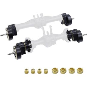 HOPLEX Brass Portal Axle Straight Axles Change to Portal Axle +6MM Front & Rear Door Axles & +35MM Width Ground Clearance for 1/18 TRX4M Upgrade Parts (196g)