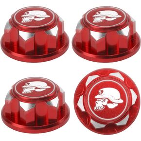 Vgoohobby 17mm Hex Wheel Nuts Adapter Dustproof Caps 1.25 Thread Compatible with Traxxas X-Maxx Summit E-Revo HPI HSP Losi Kyosho Tamiya Himoto 1/8 RC Buggy Car (Black)