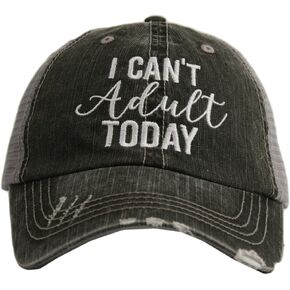 KATYDID I Can’t Adult Today Baseball Hat - Trucker Hat for Women - Stylish Cute Sun Hat