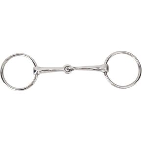 Stainless Steel Snaffle Bit Horse Ring Hollow Jointed Mouth Loose O Ring Horse Bit for Equestrian Supplies