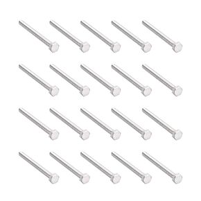 Uxcell 1/4-20 x 3 "مسامير سداسية 304 مسمار سداسي من الفولاذ المقاوم للصدأ 20 قطعة