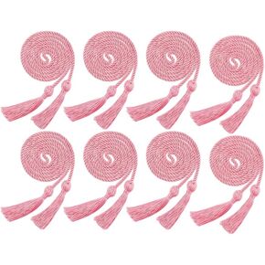 8 Pieces Graduation Honor Cords Tassel Graduation Honor Cords Students Graduation Honor Cords (Pink)