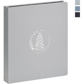Hiwhy 3 Ring Binder 1 بوصة، نسيج الكتان حلقات دائرية تناسب ورق مقاس 8.5 × 11 بوصة، رمادي الأرز in Kuwait
