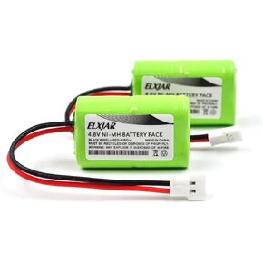 (2-Pack) 4.8V 250mAH 2/3AAA NiMH 4C Flat 1/24 Temper DYNB0007 Replacement for Dynamite Car Micro SCT Rally Battery (DYNB0007)