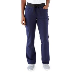 ave. Women's Coastal Seven Pocket Bootcut Scrub Pant in Navy, XX-Large