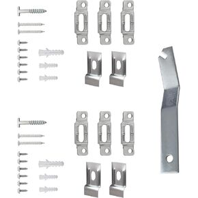 2 Sets Hanging Anti-Theft Locking Fixed Picture Hooks Set with T-Screws Hardware Picture Frame Concealed Hanging Oil Painting Cross Stitch Concealed Box Clasp Set
