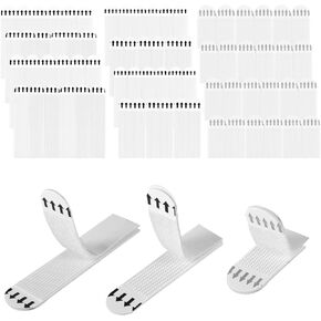 36 Pairs(72pcs) Picture Hanging Strips, 3 Sizes Picture Hangers Heavy Duty Easy Hanging Adhesive Strips No Damage Hangers without Nails Refill Mounting Strips for Frame and Wall Art