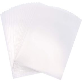 Clear Plastic File Document Folder Protector Organizer Transparent L-Type Paper Jacket Sleeves A5 Size Copy Safe Project Pockets, 16PCS (A5)