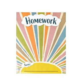 Really Good Stuff Boho Homework Folders ? Set of 12