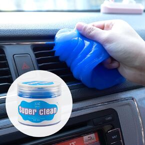 جل تنظيف السيارة العالمي، جل تنظيف لتفاصيل السيارة، منظف شقوق غبار السيارات، فتحة تهوية داخلية لإزالة التفاصيل، تنظيف المعجون للوحة المفاتيح وأجهزة الكمبيوتر المحمولة (أزرق) in Kuwait