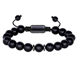 Capdabio Triple Protection Bracelet - Handmade Hematite Bracelet,Black Obsidian Bracelcet, Tiger Eye Bracelet Men and Women Adjustable 8MM Beaded Bracelets (Multicolor)