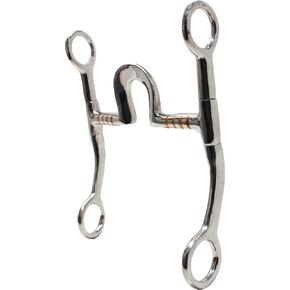 CHALLENGER Western SS 5" High Port Mouth Swivel Cheek Horse Copper Inlay Bit 35674B