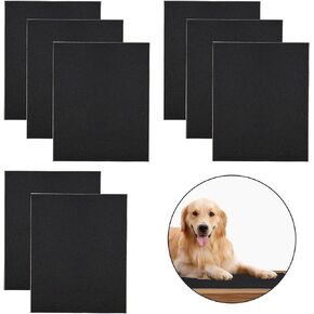 8pcs Dog Scratch Replacement Pad, Self-Adhesive Emery Paper Scratching Dog Pad Replaceable Sticky Sandpaper Dog Scratch Board, Trim, Nail Care, File Scratch Board for Dog Cat Claw Care (11 * 9in)