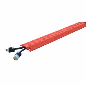 Checkers Industrial Safety Products Fastlane FL1X1.5-O Polyurethane 1 Channel Drop Over Cable Protectors with L-Shaped Connectors, Orange, 36" Length, 5.25" Width, 0.75" Height