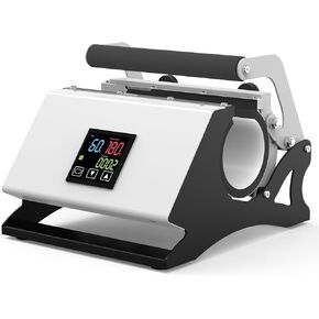 MYLIFE Tumbler Heat Press Machine Sublimation Mug Heat Press for 30oz 20oz 16oz Straight Blank Skinny Tumblers 11oz 10oz Ceramic Mugs Glasses DIY Heat Transfer Print Gifts for Families (White)