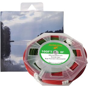 Aventik Big Game Flies Fly Fishing Line Solid Float Predator Saltwater Fishing Line Tarpon Surf Line II 33ft Aggressive Head Short Front Taper Longer Rear Taper Stretch Core Dual-Tone