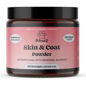 PAWZ Hip & Joint Supplement Powder for Dogs - 90 Scoops Brisket Flavor - Joint Mobility & Flexibility - Mussel, Glucosamine, Chondroitin, Msm, Vitamin E with Natural Flavors - Suitable for All Dogs