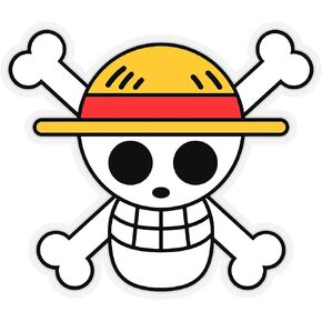 Luffy Straw Hat Pirate Vinyl Decal | Color | Sticker 5 X 4.5 Inch for Walls, Doors, Cars, Trucks, Motorcycles, Boats & Laptops-SS&Ds -1213
