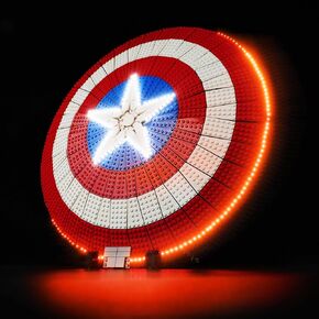 مجموعة إضاءة LED من DALDED لدرع Lego Marvel Captain America، إضاءة LED متوافقة مع نماذج مكعبات البناء Lego 76262 (لا تشمل مجموعة Lego) in Kuwait