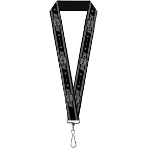 Buckle-Down Lanyard-1.0"-Diagonal Retro Chevy Bowtie Monogram Black/