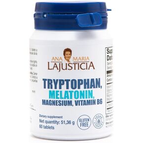 TRYPTOPHAN,MELATONIN, Magnesium,Vitamin B6-60TABS. ANA Maria LAJUSTICIA