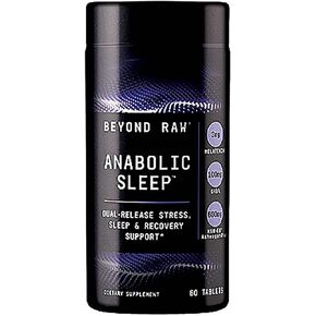 BEYOND RAW Anabolic Sleep | Duel-Release Stress, Sleep, & Recovery Support | 60 Count