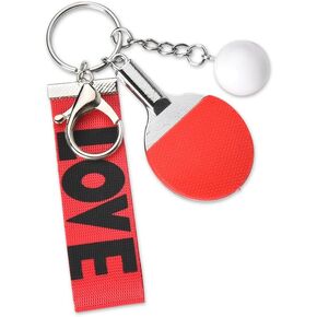 YALLNASL Ping Pong Table Tennis Keychain Gifts for Teen Boys Girls Table Tennis Players Keychains Gifts for Ping Pong Lover Gifts for Women Men Ping Pong Pleayer Keychain for Sports Bag