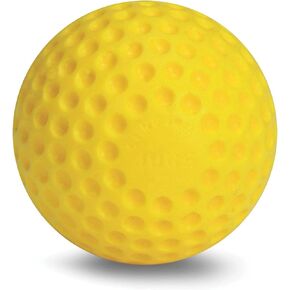 Jugs Yellow Dimpled Baseballs, 9-Inch, One Dozen
